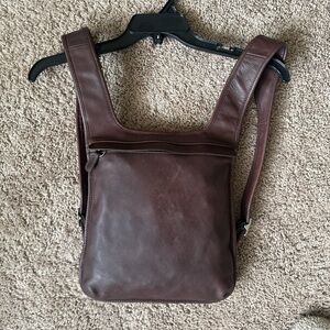 Coach Brown Leather Backpack